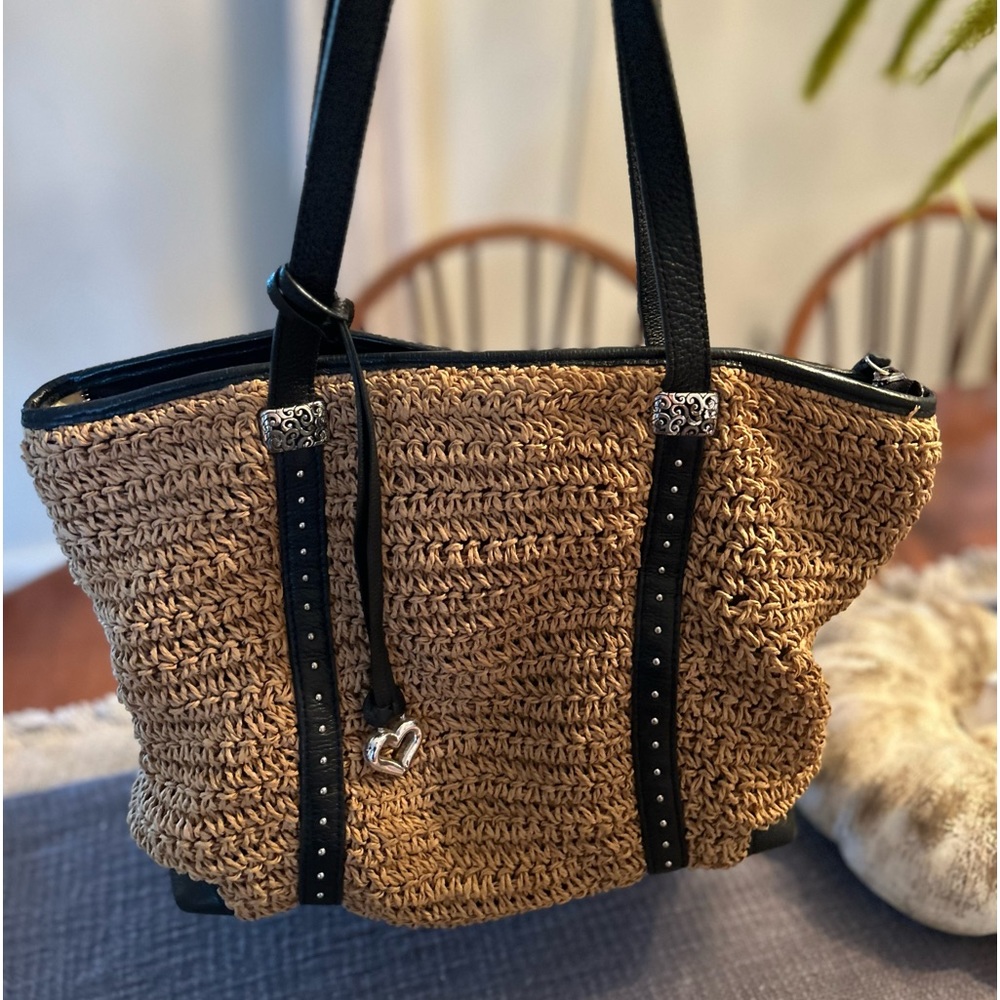 Brighton straw/leather handbag
